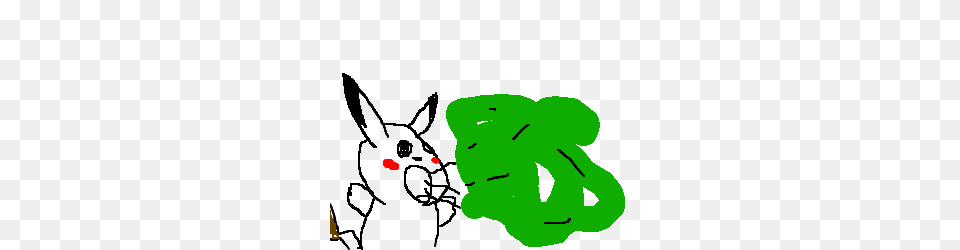 Pikachu Take A Deep Breath Of The Green Cloud Drawing, Knot, Face, Head, Person Png