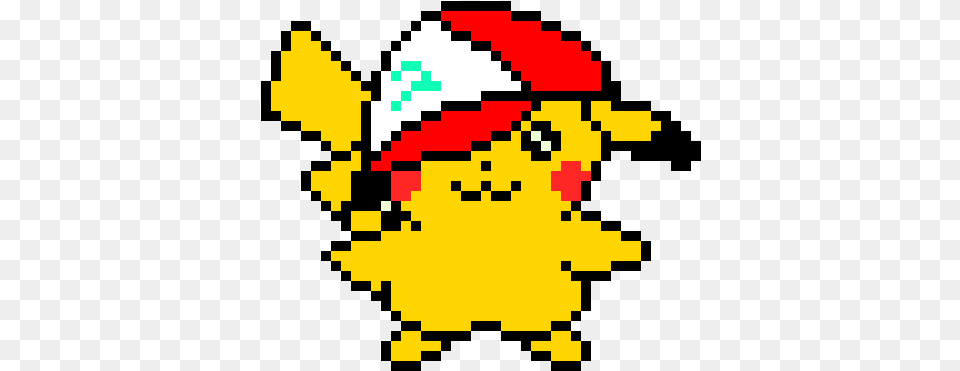 Pikachu With Ash39s Hat Cute Pikachu Pixel Art Free Transparent Png