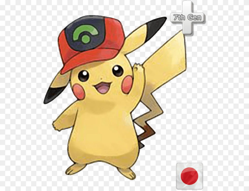 Pikachu With Ashs Hat Pikachu With Cap, Animal, Fish, Sea Life, Shark Free Transparent Png