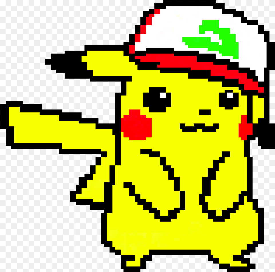 Pikachu With Hat Pixel Art Free Transparent Png
