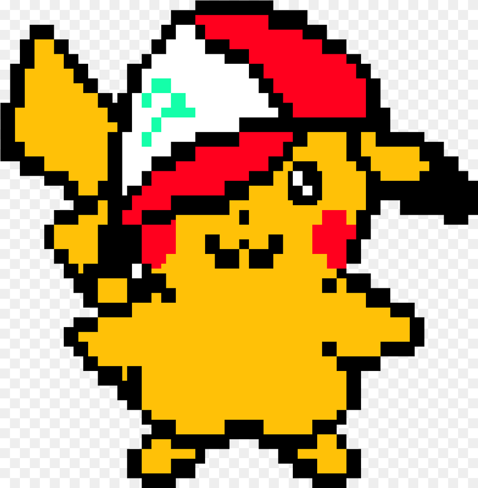Pikachu With Hat Pixel Art Free Png Download