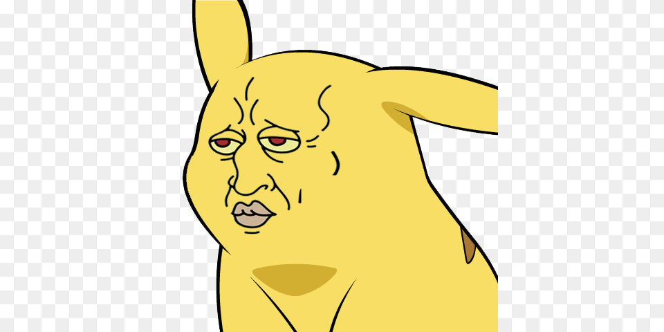 Pikachu With The Face Of Squidward Give Pikachu A Face Know, Baby, Person, Head, Animal Free Transparent Png