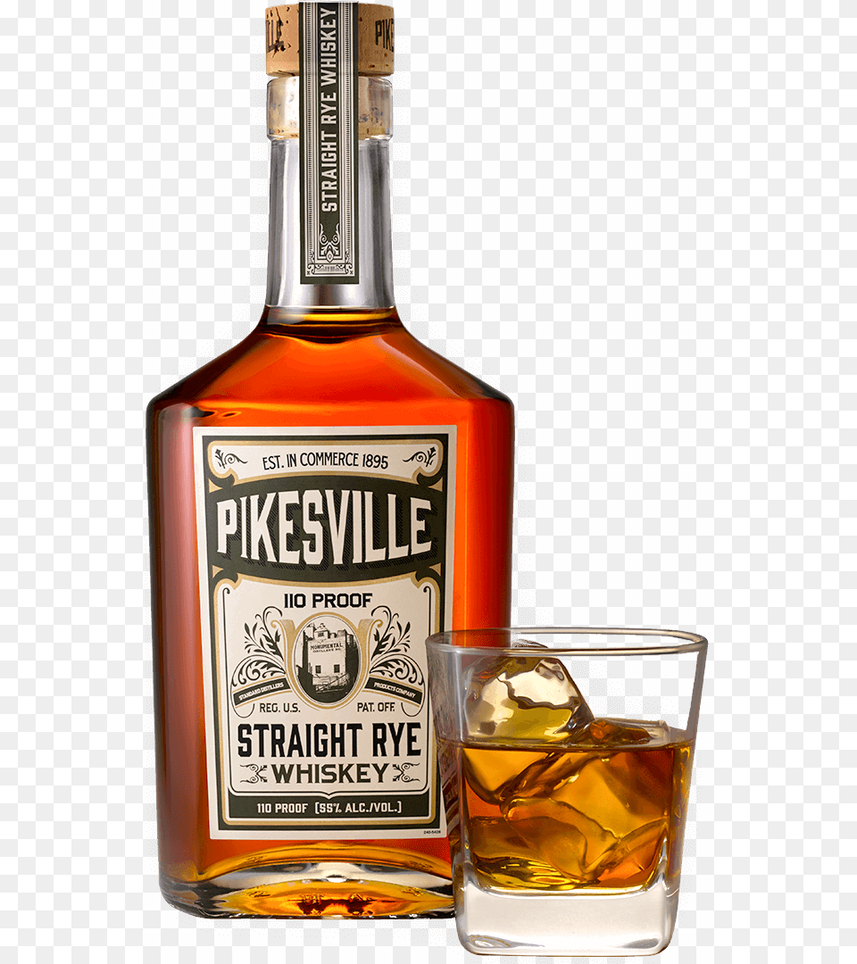 Pikesville 110 Proof Straight Rye, Alcohol, Beverage, Liquor, Whisky Png Image