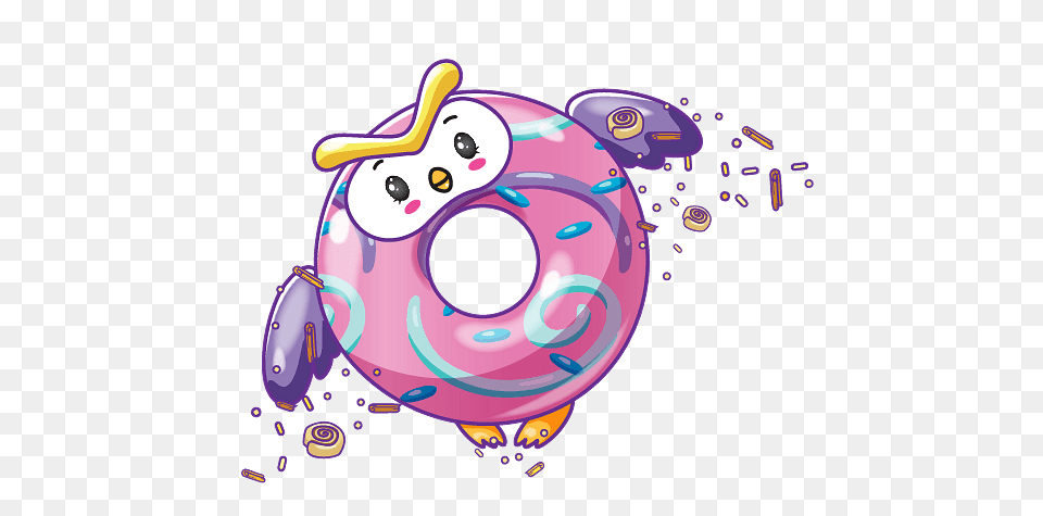 Pikmi Pop Hoola The Owl, Food, Sweets, Donut, Animal Free Png