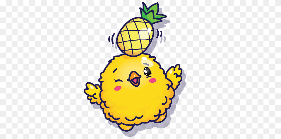 Pikmi Pop Pips The Chick, Food, Fruit, Pineapple, Plant Free Png Download