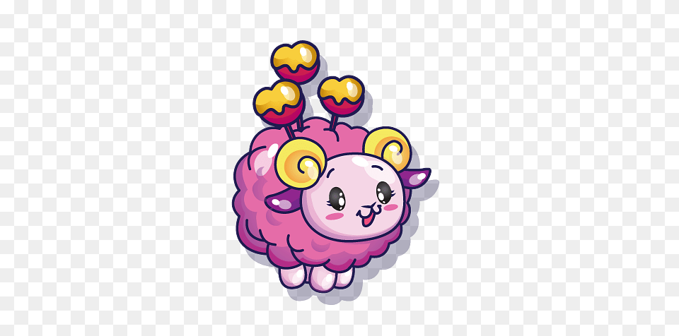 Pikmi Pop Puff The Ram, Purple, Face, Head, Person Png
