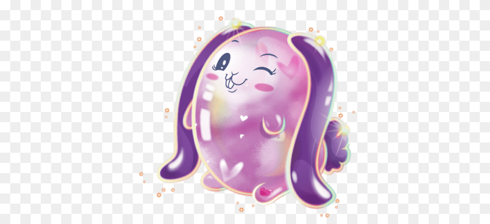 Pikmi Pop Rae The Bunny, Purple, Balloon, Art Free Png Download