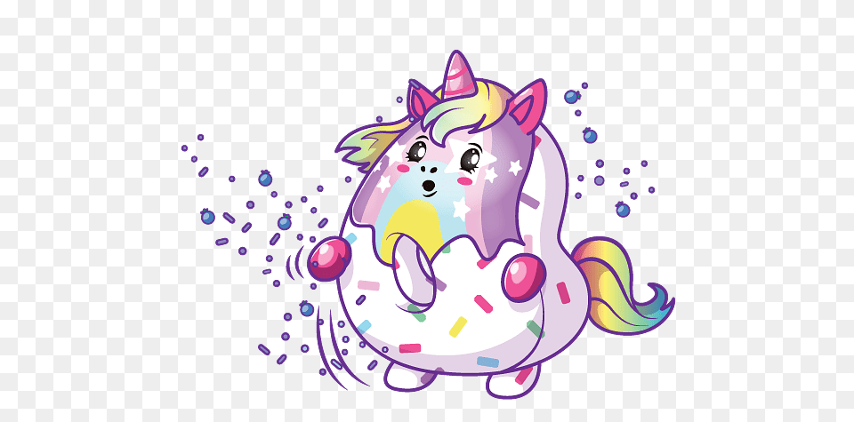 Pikmi Pop Rainbow Sprinkles The Unicorn, Art, Graphics, Cartoon Png Image