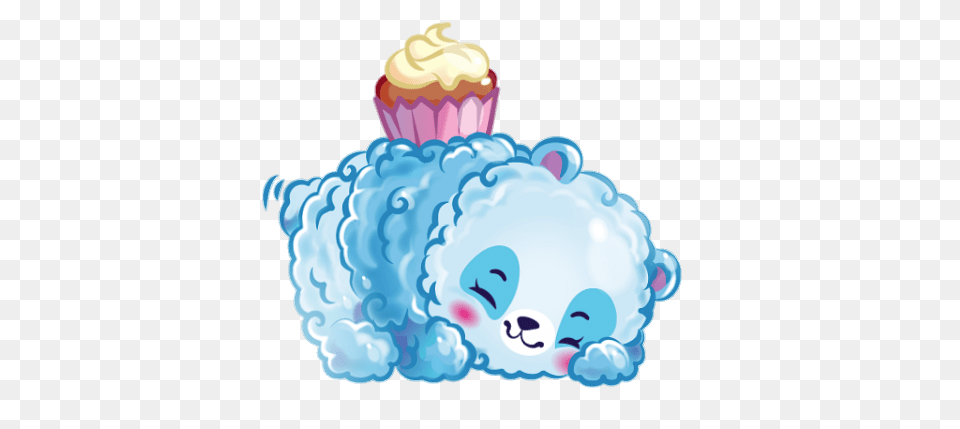 Pikmi Pop Romble The Panda Bear, Birthday Cake, Cake, Cream, Cupcake Png Image
