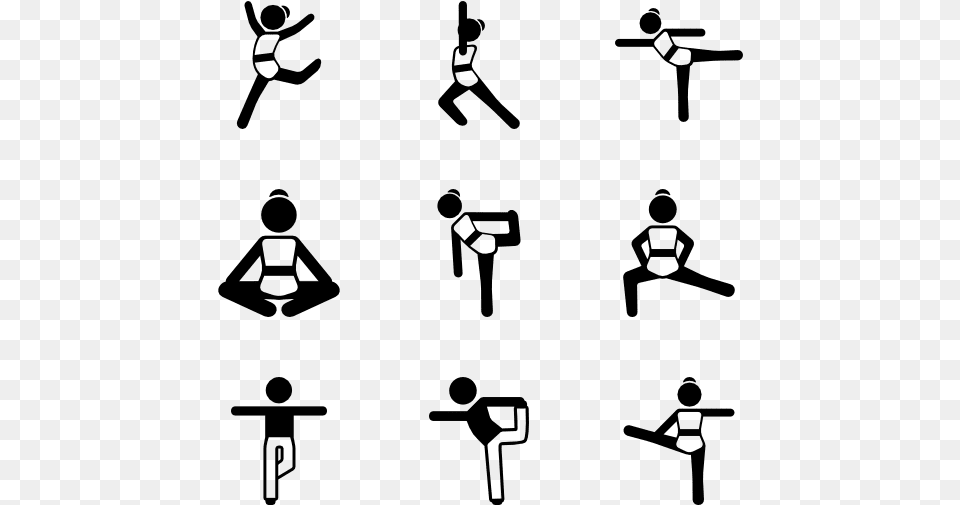 Pilates Icons Free Transparent Background, Gray Png Image