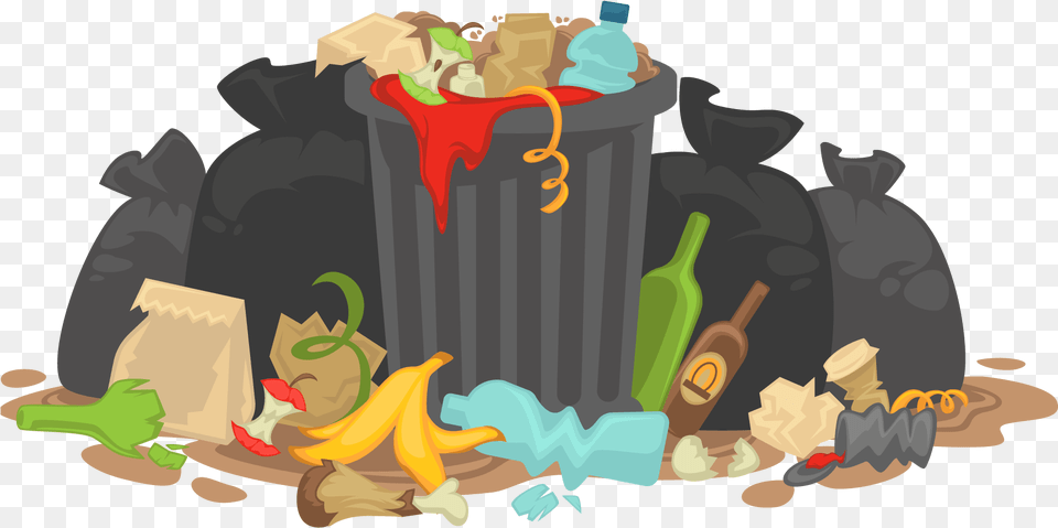 Pile Of Garbage Vector, Trash, Bulldozer, Machine Free Png Download