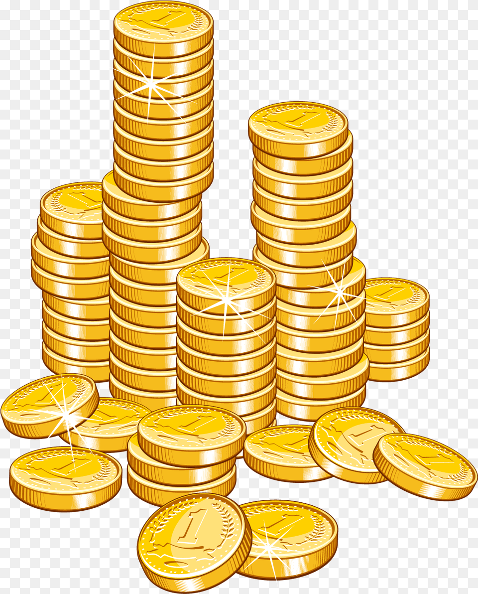 Pile Of Gold Coins Gold Coins Background, Treasure, Tape, Dynamite, Weapon Free Transparent Png