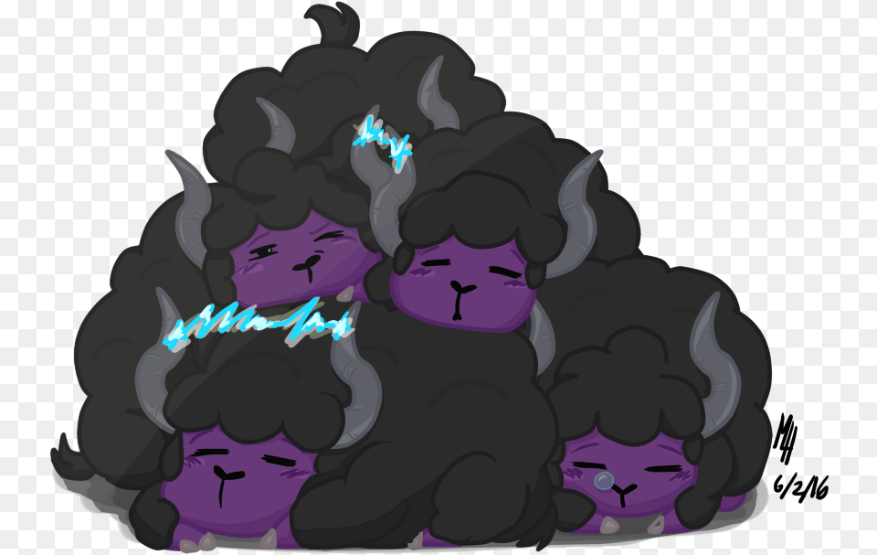 Pile Of Sleepy Electric Fluffalo Cute Fluffy Fluffalo Starbound Fluffalo Cute, Animal, Ape, Mammal, Wildlife Free Png