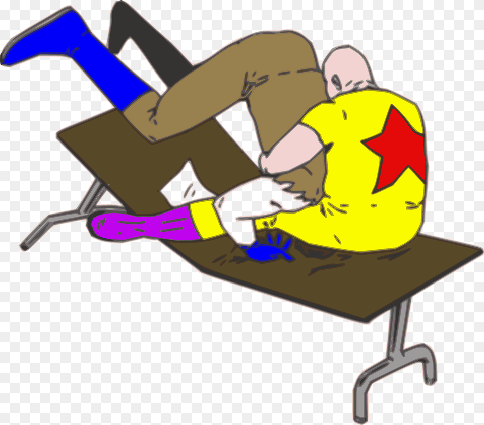 Piledriver On Table Piledriver Clipart, Person, Sleeping Free Transparent Png