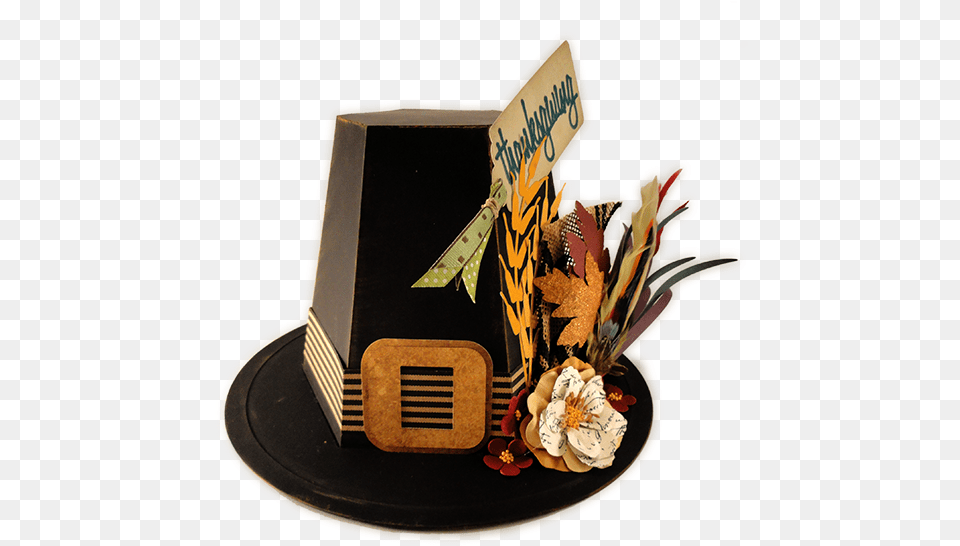 Pilgrim 3d Hat Large Decor Silhouette, Birthday Cake, Cake, Cream, Dessert Free Png Download