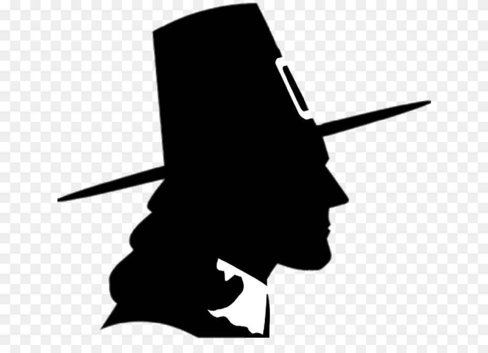 Pilgrim Bust Silhouette, Clothing, Hat, People, Person Free Png