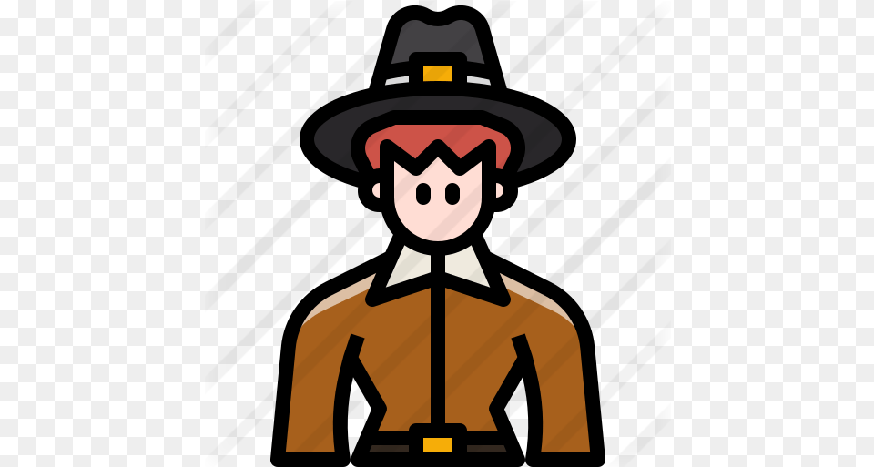 Pilgrim Cartoon, Clothing, Photography, Hat, Adult Free Png Download