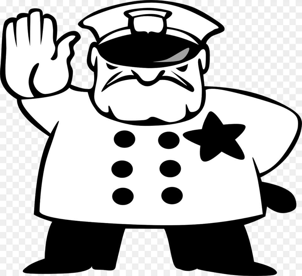 Pilgrim Hat Clipart Police Black And White, Stencil, Baby, Person, Face Free Png