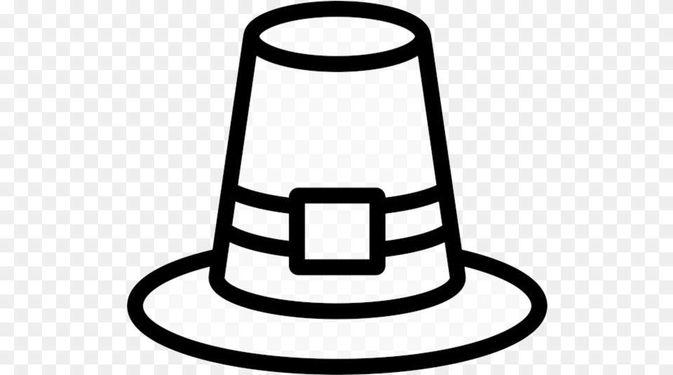 Pilgrim Hat Rubber Stamp Drawing Clipart Transparent Clip Art Thanksgiving Hat, Clothing, Cone Free Png