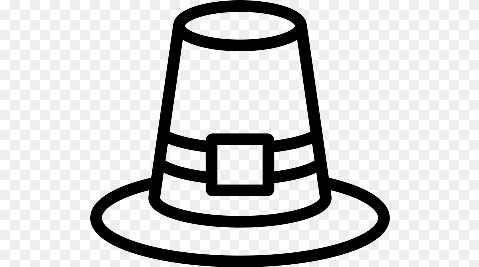 Pilgrim Hat Rubber Stamp Vector Graphics, Gray Png Image