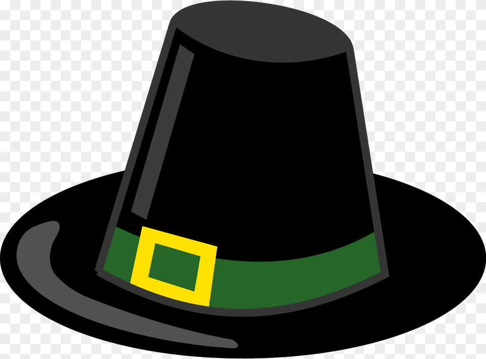 Pilgrim Hat With Green Band And Gold Buckle Clipart, Clothing, Disk Free Transparent Png