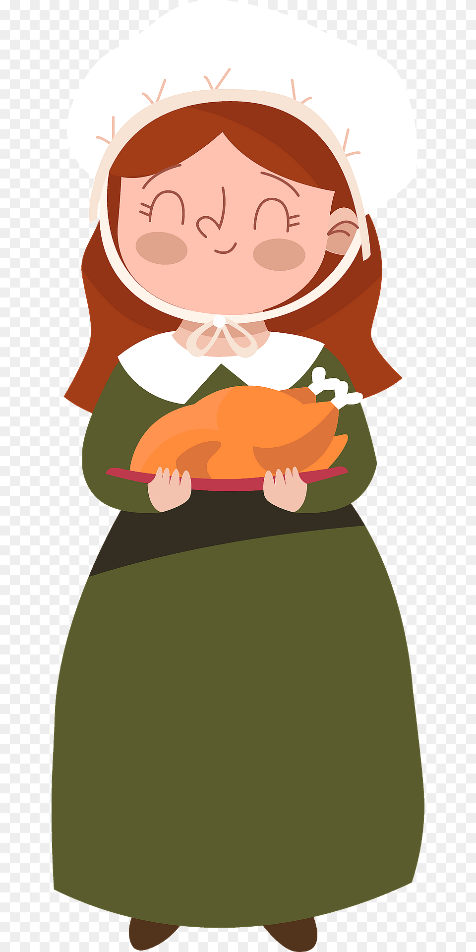 Pilgrim Lady Clipart, Baby, Face, Head, Person Png Image