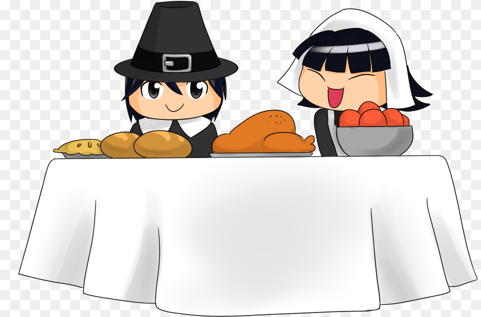 Pilgrim Cute Thanksgiving, Food, Meal, Person, Head Free Transparent Png