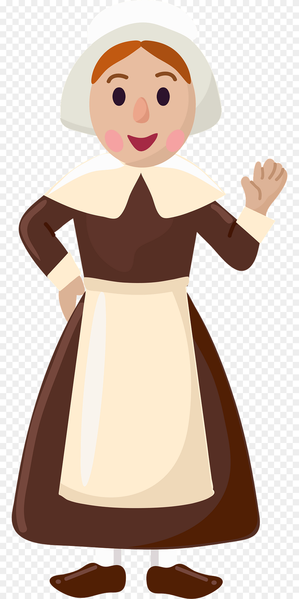 Pilgrim Woman Clipart, Person, Clothing, Costume, Baby Free Png Download