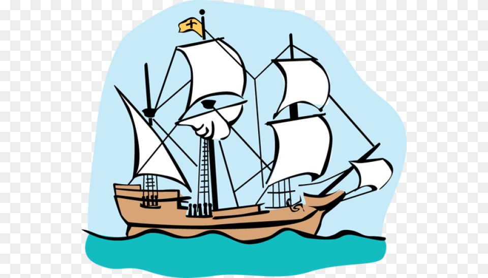 Pilgrims Cliparts Mayflower Compact Mayflower Clipart, Vehicle, Boat, Transportation, Sailboat Free Png Download