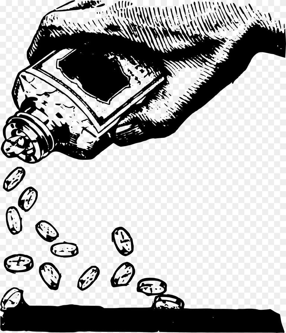 Pill Abuse Clip Arts Hand Pills Clip Art Black And White, Gray Free Transparent Png