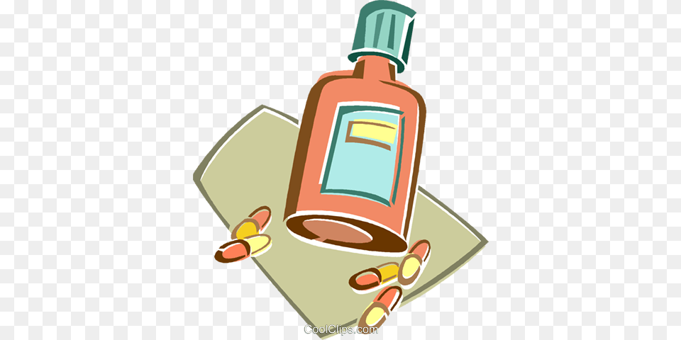 Pill Bottle Royalty Vector Clip Art Illustration, Medication Png Image