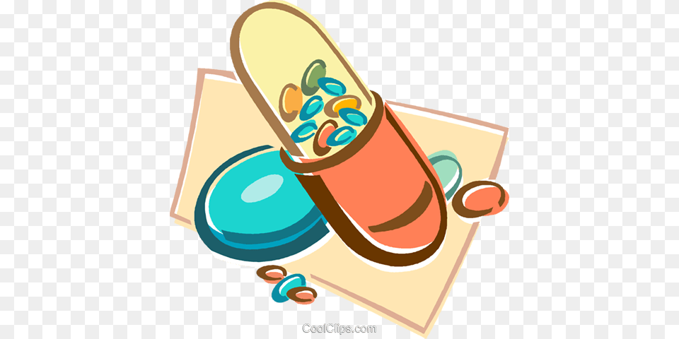 Pill Capsule Royalty Vector Clip Art Illustration, Medication Png Image