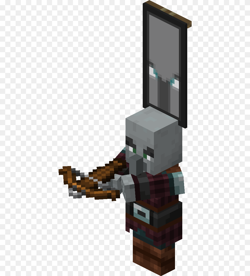 Pillager With Ominous Banner Minecraft Pillager Captain, Treasure, Box, Computer Hardware, Electronics Free Png