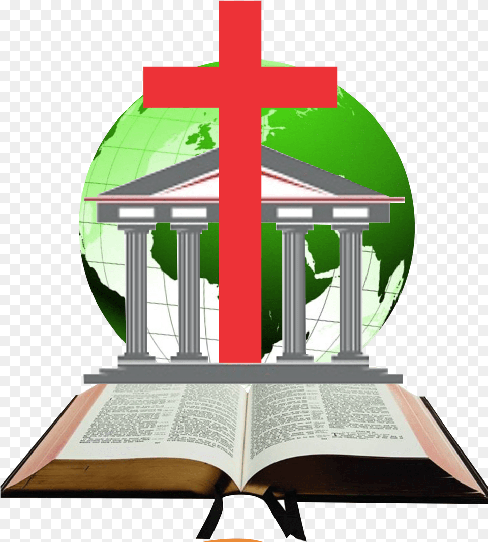 Pillar Transparent Church Open Flat Bible, Book, Publication, Cross, Symbol Free Png