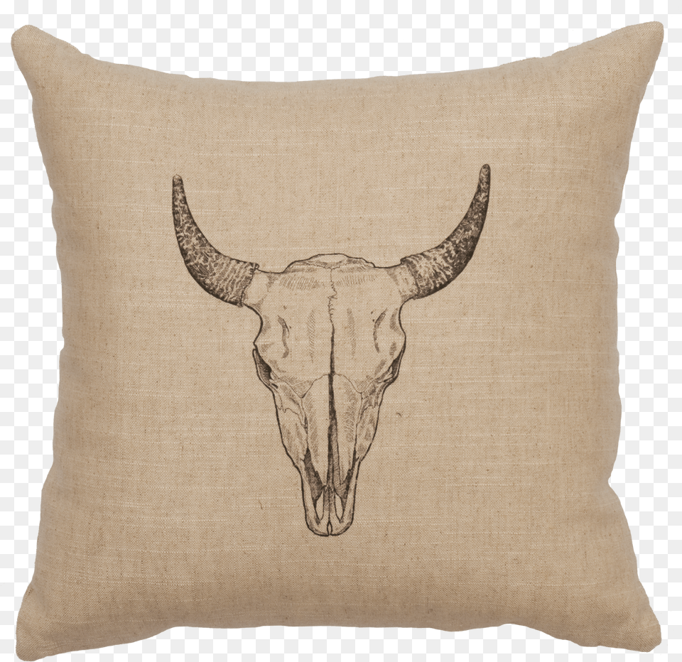 Pillow Bull Skull Natural Throw Pillows Cushion Png Image