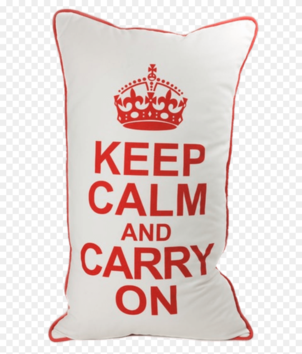 Pillow Keep Calm And Carry On, Cushion, Home Decor Png Image