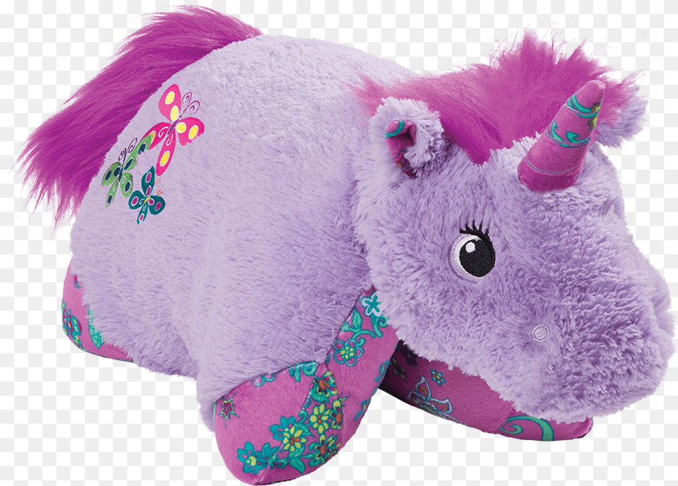 Pillow Pets 18quot Lavender Unicorn Stuffed Animal Plush Pillow Pets, Toy Png