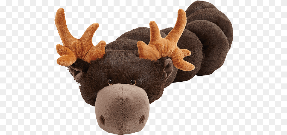 Pillow Pets Chocolate Moose Bodypillar Chocolate Moose Plush Pillow Pet, Toy, Teddy Bear, Animal Free Png Download