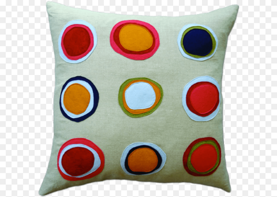 Pillow With Dots Transparent Pillow, Cushion, Home Decor Png Image
