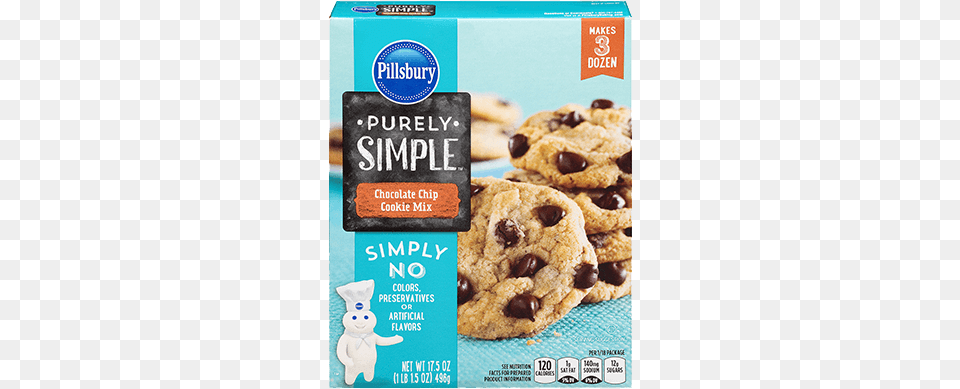 Pillsbury Purely Simple Chocolate Chip Cookie Mix Pillsbury Purely Simple, Food, Sweets, Teddy Bear, Toy Png Image