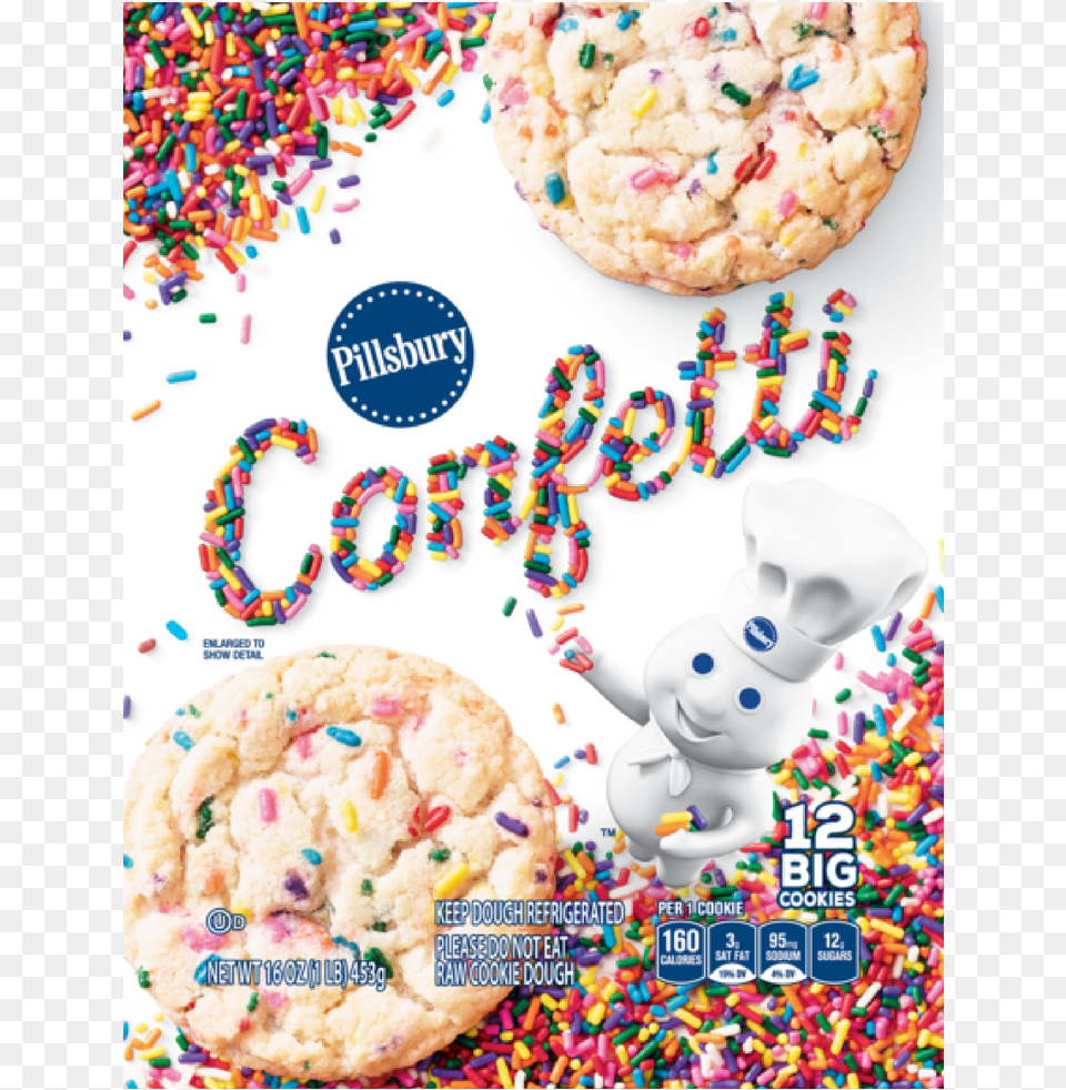 Pillsbury Ready To Bake Confetti Cookies, Sprinkles, Food, Sweets, Birthday Cake Free Transparent Png