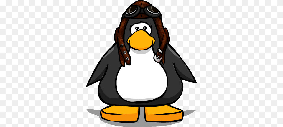 Pilot Cap On A Player Card Penguin From Club Penguin, Animal, Bird, Device, Grass Png Image