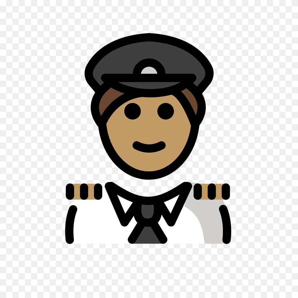 Pilot Emoji Clipart, Captain, Officer, Person, People Png Image