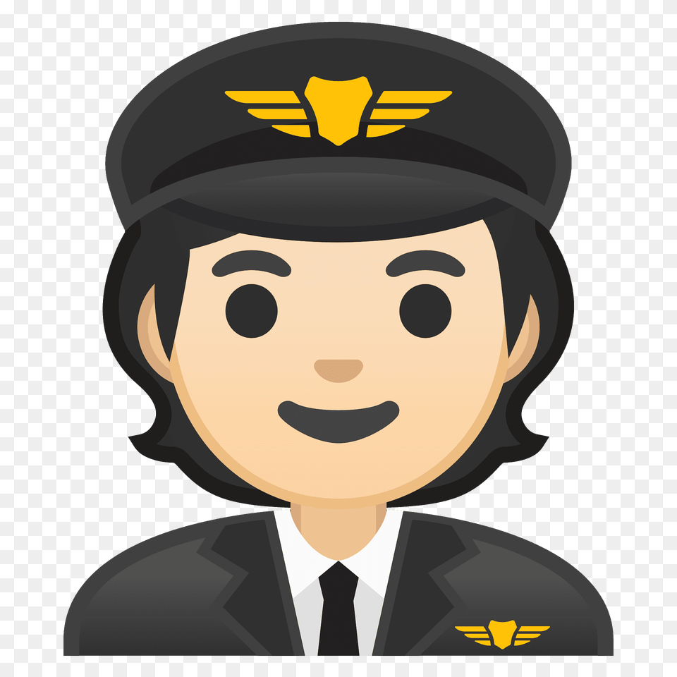 Pilot Emoji Clipart, Captain, Person, Officer, Logo Png Image