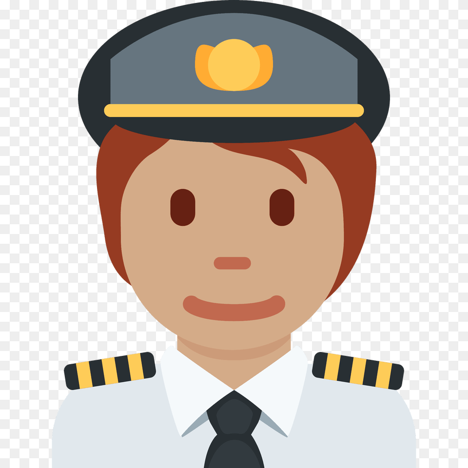 Pilot Emoji Clipart, Captain, Officer, Person, Adult Png