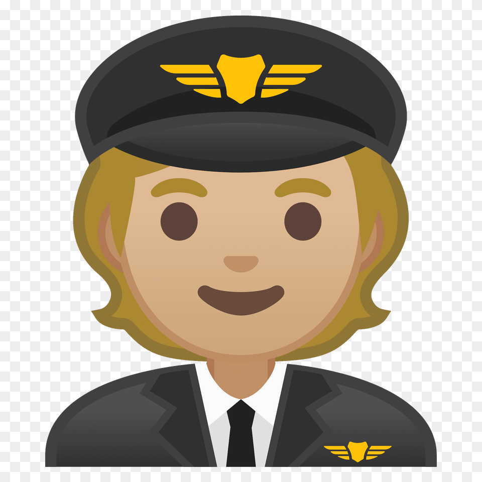 Pilot Emoji Clipart, Person, Captain, Officer, Cap Free Transparent Png