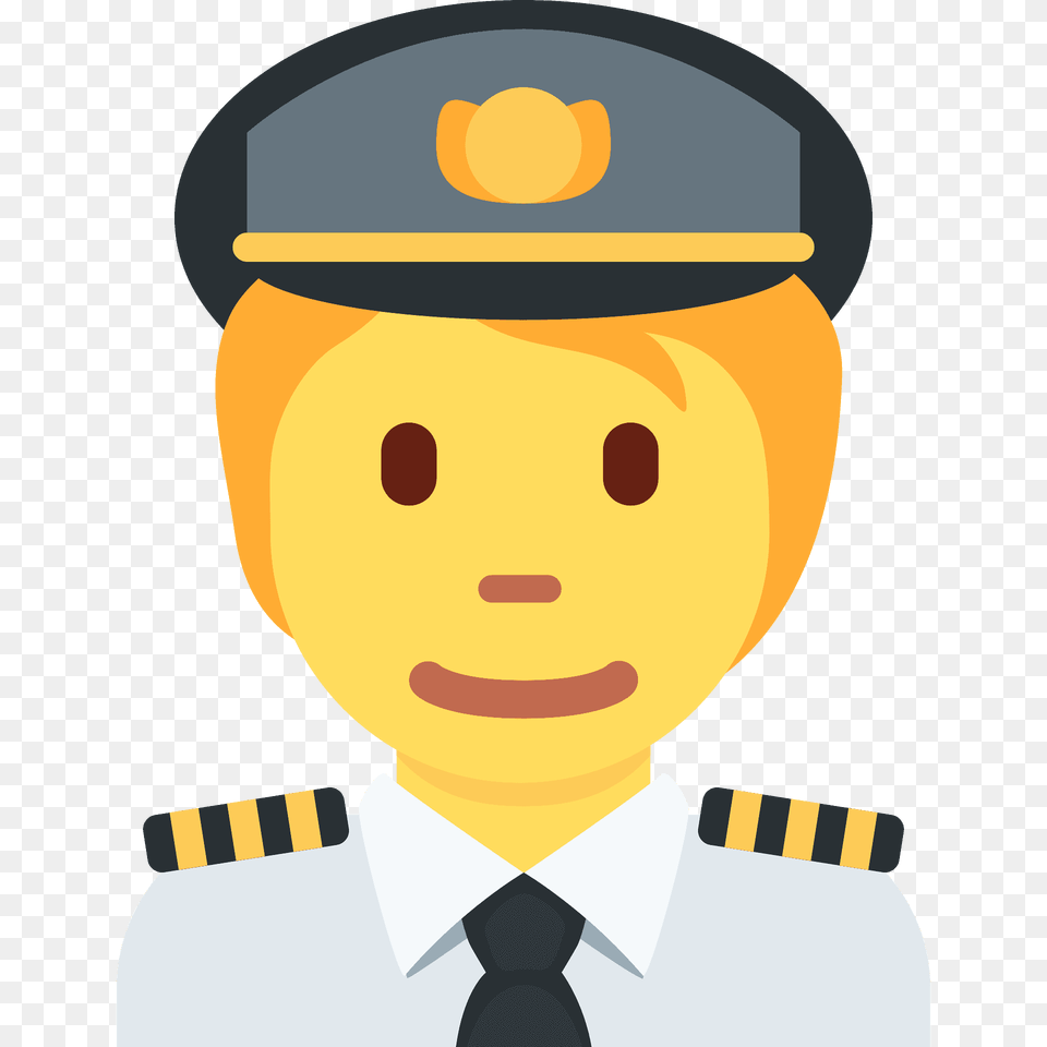 Pilot Emoji Clipart, Captain, Person, Officer, Snowman Free Transparent Png