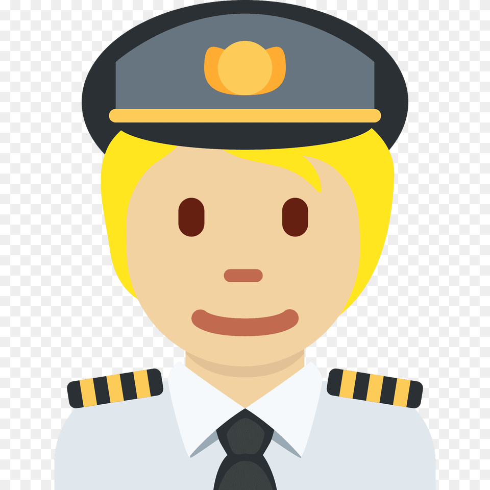 Pilot Emoji Clipart, Captain, Officer, Person, Face Free Png