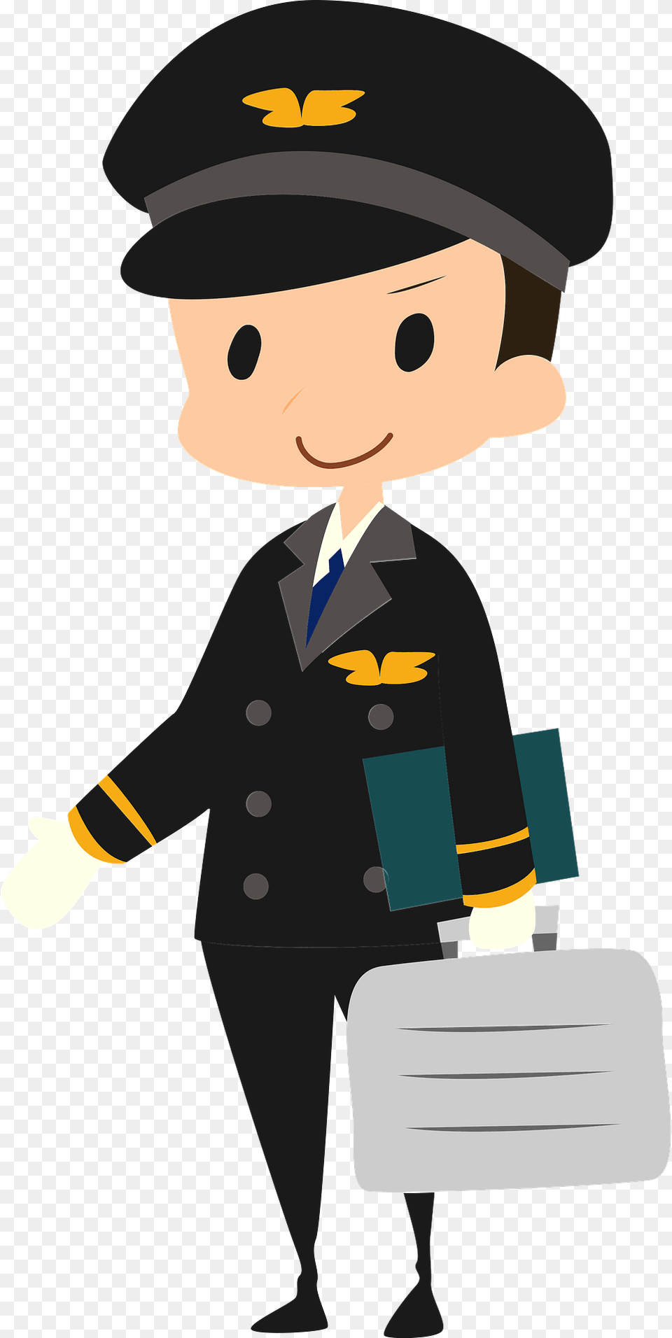 Pilot Man Clipart, Captain, Officer, Person, Baby Free Png