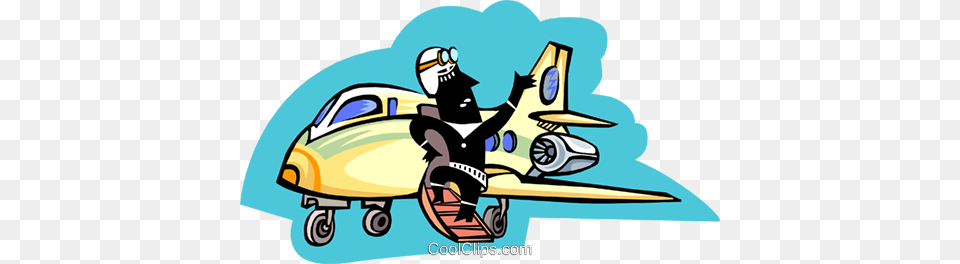 Pilot Royalty Vector Clip Art Illustration, Aircraft, Transportation, Vehicle, Jet Free Png Download